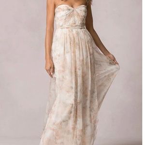 Jenny Yoo Nyla Dress in Watercolor Garden Blush